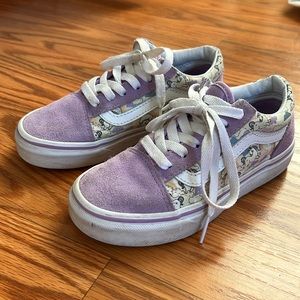 Lavender purple unicorn Vans